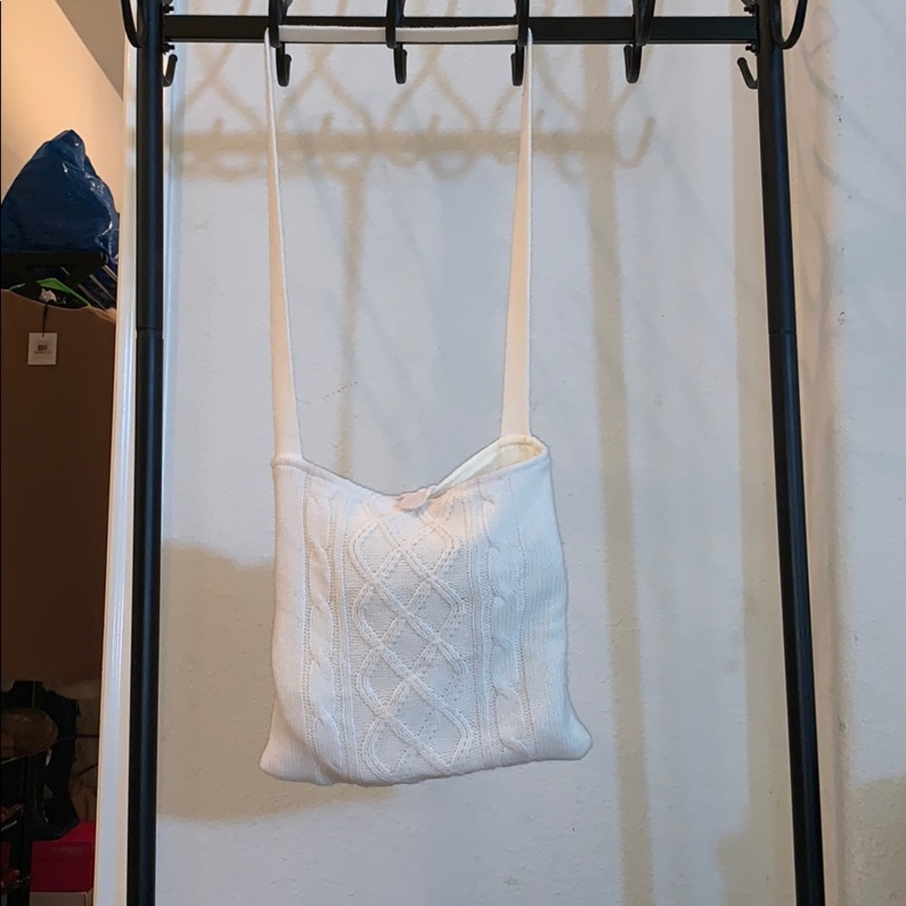 Knit Crossbody with Button Closure